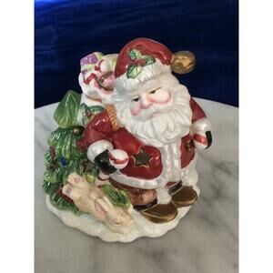 Santa Candle Holder container